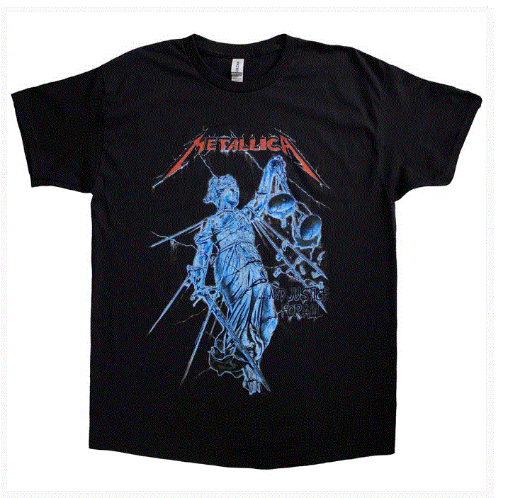 Rock Off - Metallica 'Blue Justice' Unisex T-Shirt