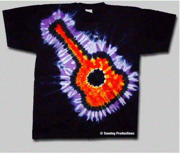 Sundog - Guitar Flame Tie Dye T-Shirt