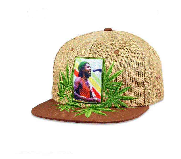 Grassroots - Peter Tosh Tan Leaf Snapback Hat