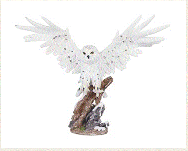 GSC - Owl Snow Taking Off Statue