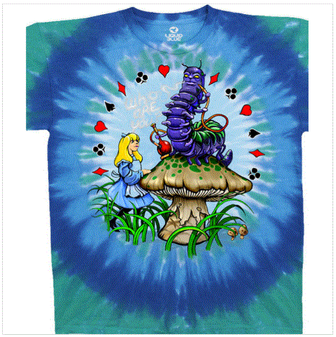 Liquid Blue - Alice And Caterpillar Tie-Dye T-Shirt