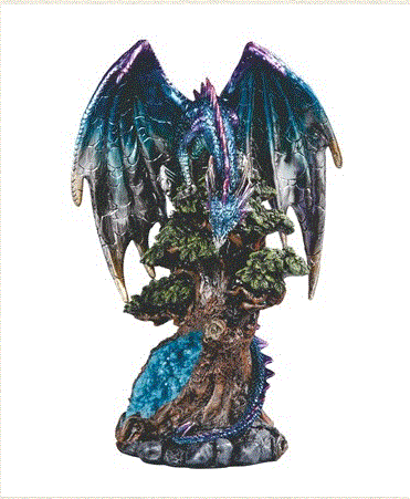 GSC - Blue Dragon on Tree Statue 72044