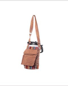 Brown Water Bottle w/Adjustable Shoulder Strap