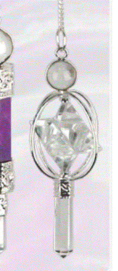 Capstone E - Spinning Merkaba Crystal Quartz Pendulum