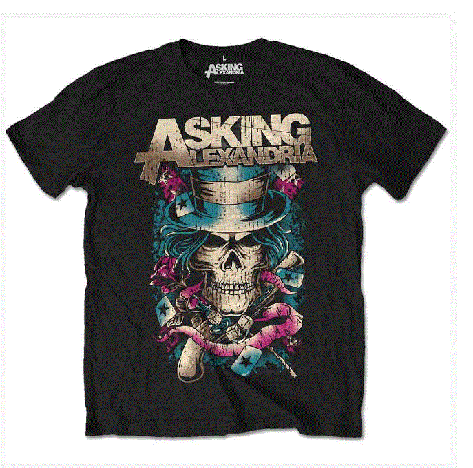 Rock Off - Asking Alexandria 'Hat Skull' Unisex T-Shirt