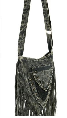 Fringe Triangular Shoulder Bag