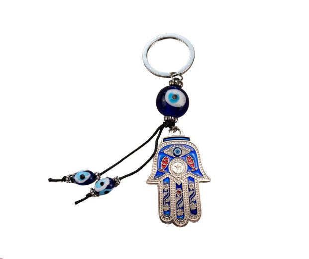 Evil Eye Hamsa Hand Keychain