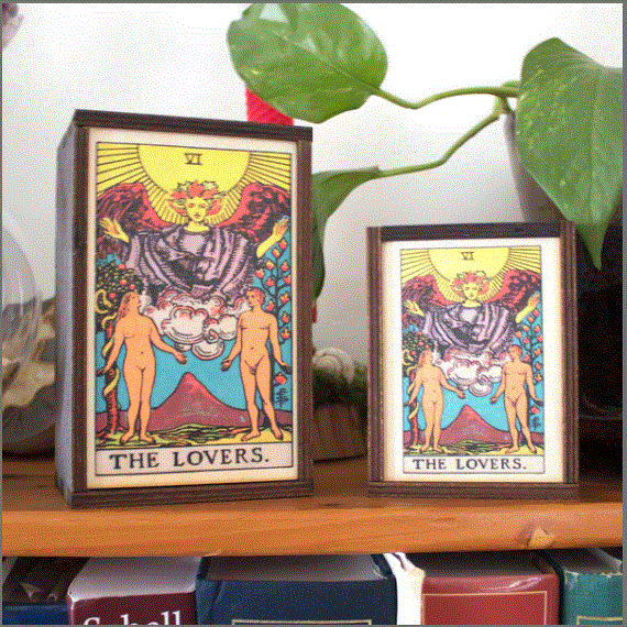 Most Amazing - The Lovers Tarot Card Wooden Box