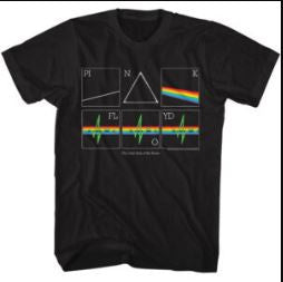 Pink Floyd DSOTM Heartbeat Prism Black T-Shirt - Tall