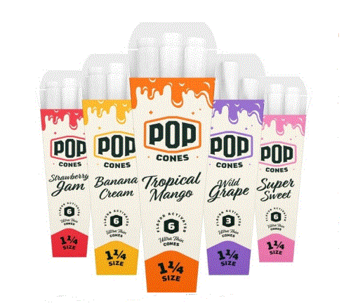 Pop Cones - 1 1/4 Ultra Thin Hand Rolled Flavor Cones