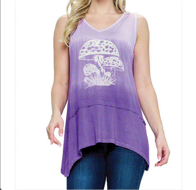 Yak & Yeti - Ombre Mushroom Tank Top