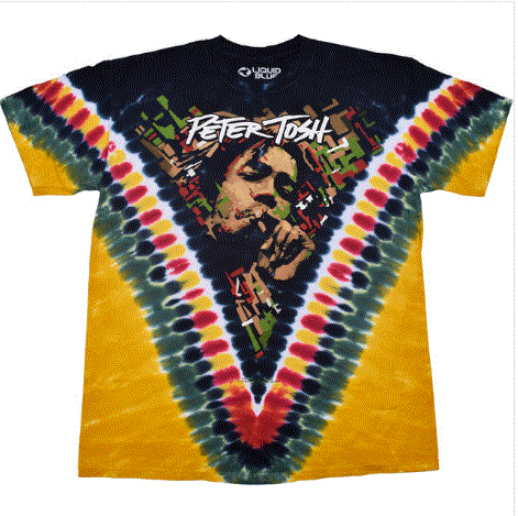 Liquid Blue - Peter Tosh "Golden V" Tie-Dye T-Shirt