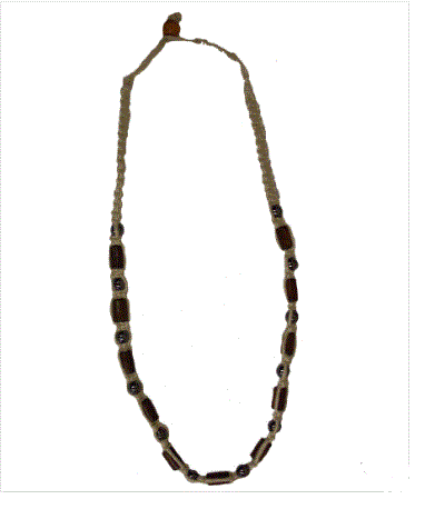 Magic Touch - Beaded Hemp Wood & Bone Necklace HPWBN 4