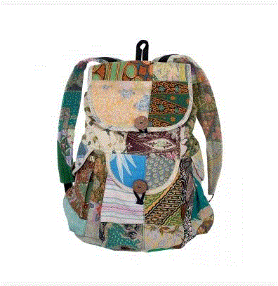 Benjamin - Recycled Sarong/Sari Backpack H1200