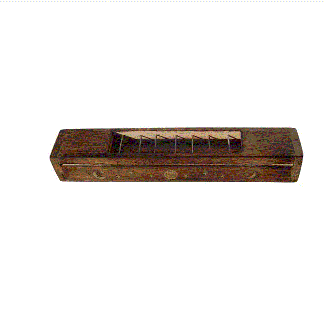 Tibetan 12" Super Coffin Incense Burner w/Storage