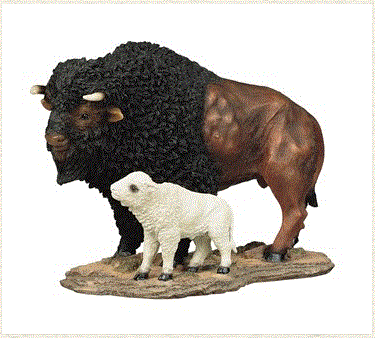 Buffalo w/Baby Statue 54016