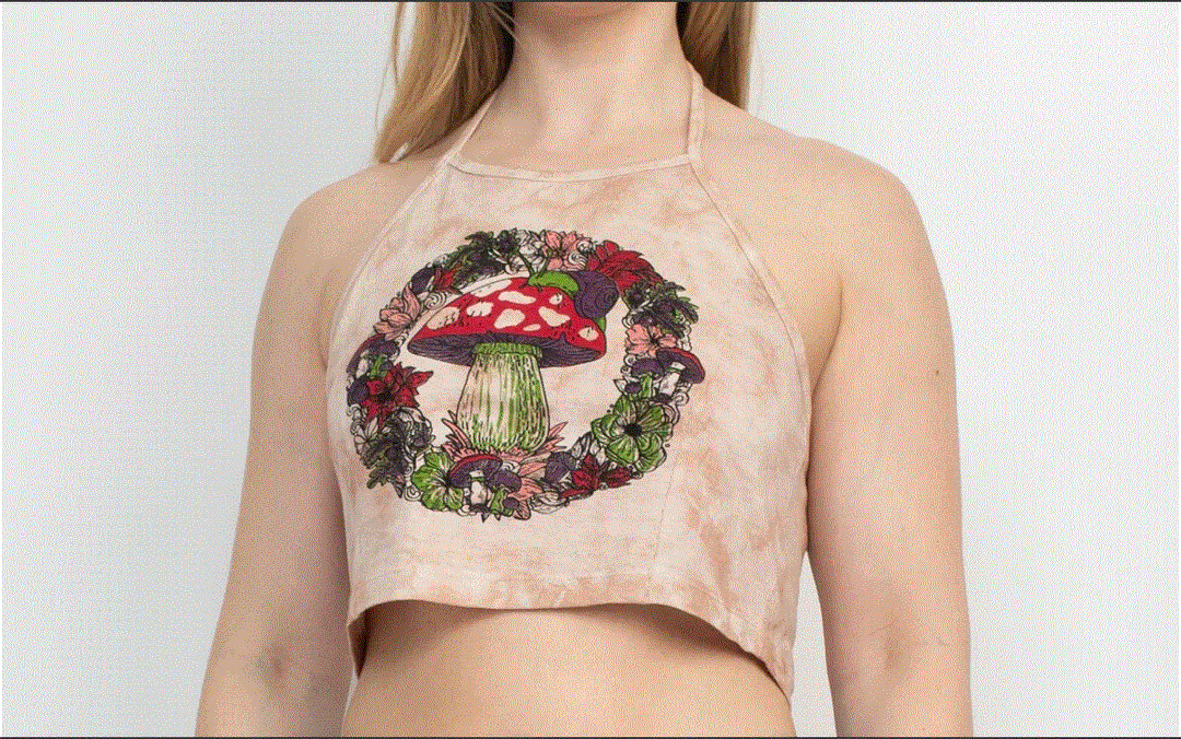 Lakhay's - Woodland Mushroom Halter Top