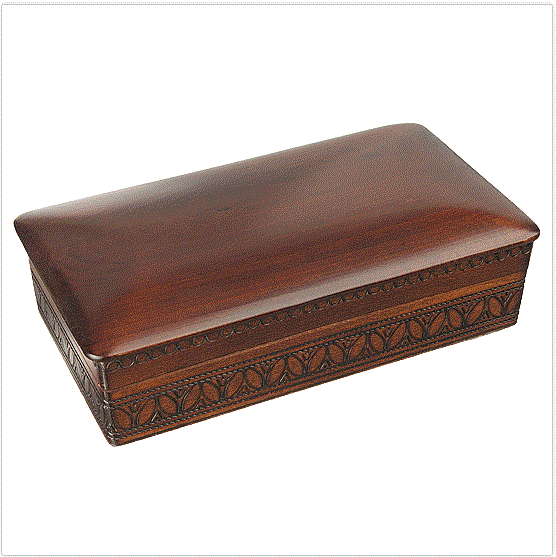 Enchanted Carved Wooden Box - Masculinity II L-8