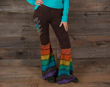 LET IT SHINE Cotton Stonewash Pants w/GD Rainbow Bolt