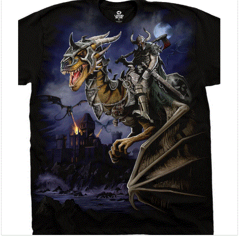 Liquid Blue - Dragon Master Black T-Shirt