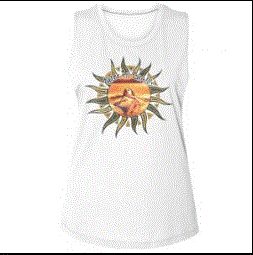 Alice In Chains - Alice In Chains Sun White Ladies Muscle Tank Top