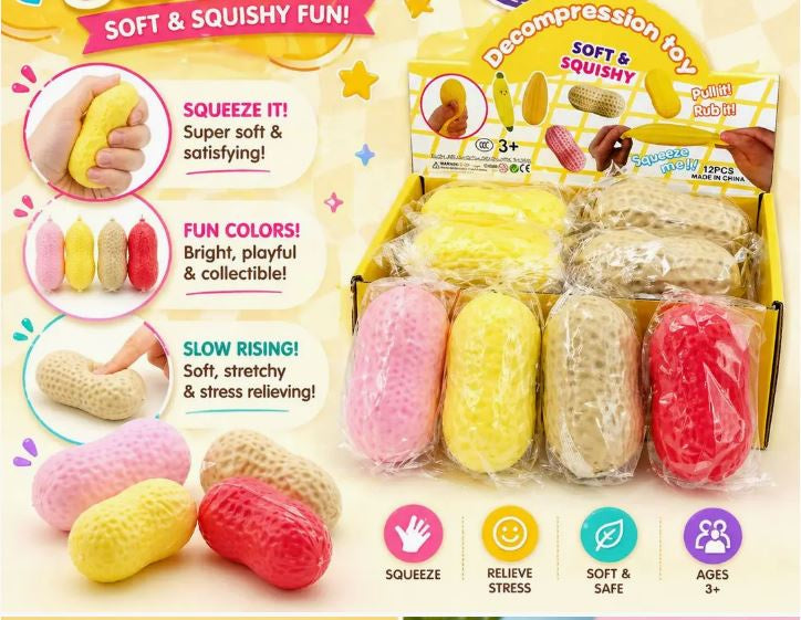 Peanut Squishy – Soft Stress Toy