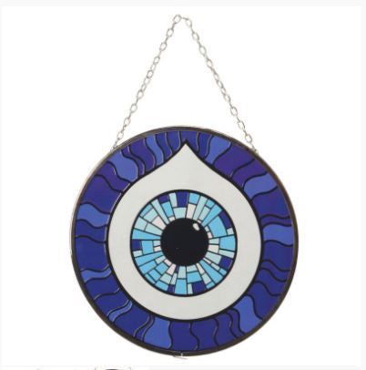Benjamin - Round Evil Eye Mosaic Suncatcher 65106