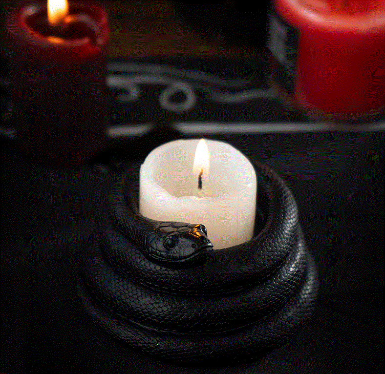 Pacific - Black Snake Tealight Candle Holder