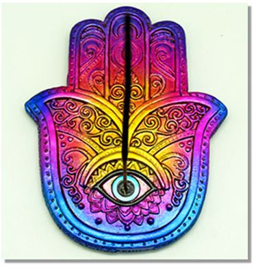 Fantasy Gifts - Colorful Hamsa Hand Incense Burner