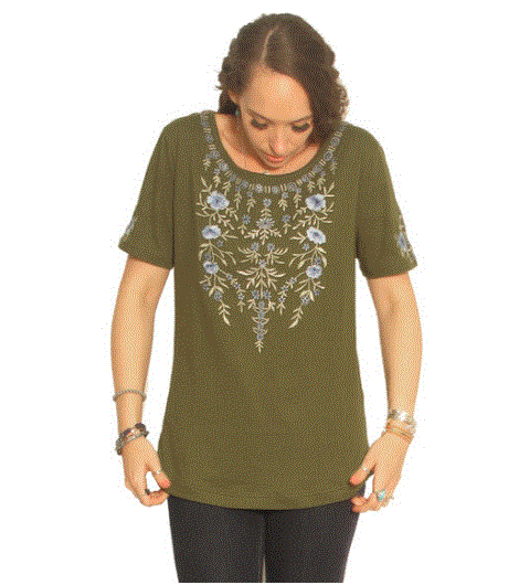 Blue Sky Embroidered Blouse 2186
