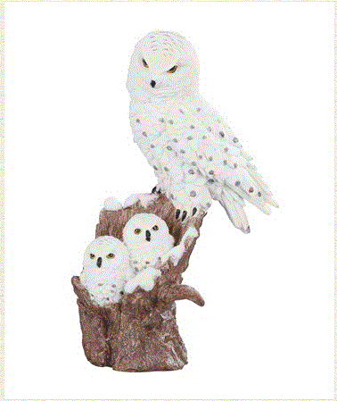 GSC - Owl Snow w/Babies Statue 54687