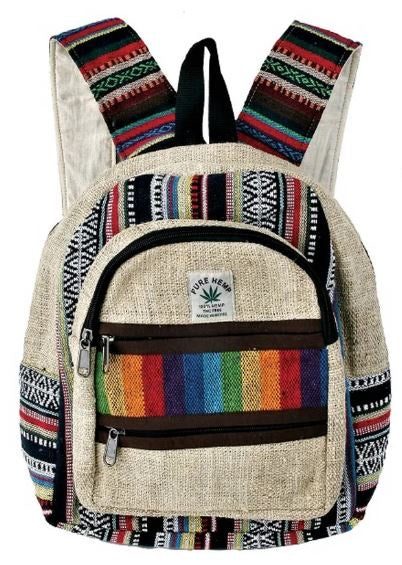 Medium Hemp Rainbow Backpack HH-25
