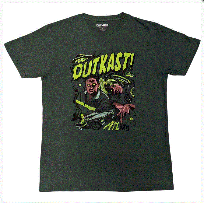 Outkast Unisex T-Shirt - ATLiens (Green)