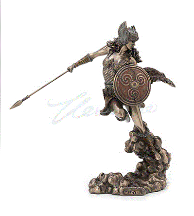 Unicorn Studio - The Valkyrie Norse Goddess w/Spear Statue