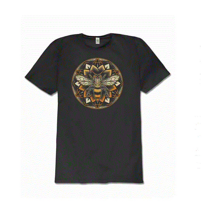 Soul Flower - Bee Mandala Organic Unisex T-Shirt