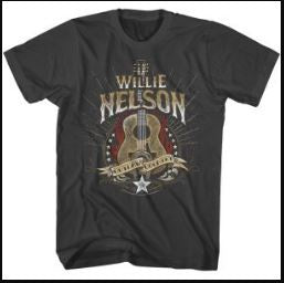 Willie Nelson Outlaw Guitar Smoke T-Shirt