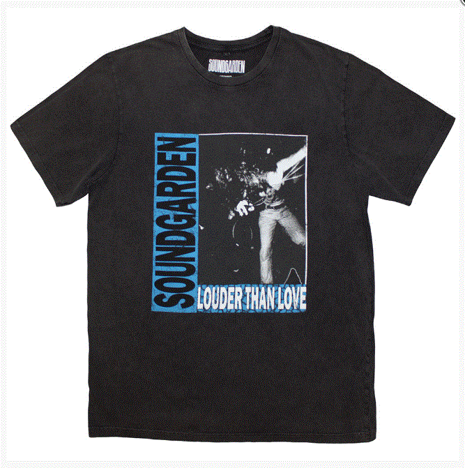 Soundgarden Unisex Stone Wash T-Shirt - Louder Than Love