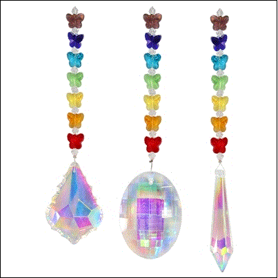 Chakra Butterfly Chrystal Sun Catcher HCH112 - 1 Prism