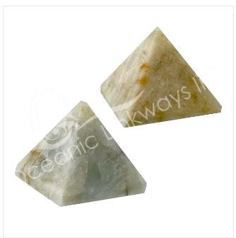 Aquamarine Carved Pyramid
