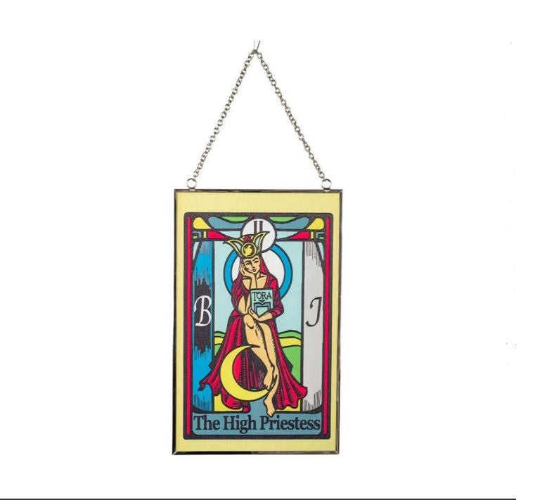 Tarot Stain Glass Suncatcher - High Priestess Card