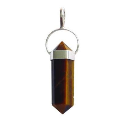 Sterling Silver Tigers Eye Point Pendant P229
