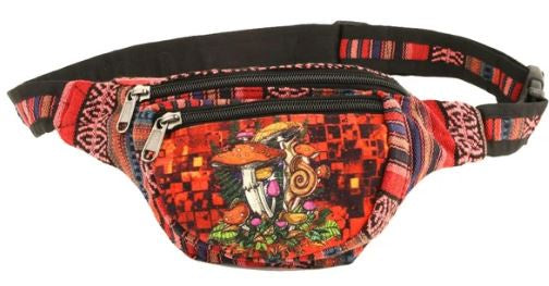 Many Mushrooms 3 Zip Fanny Pack HF-130