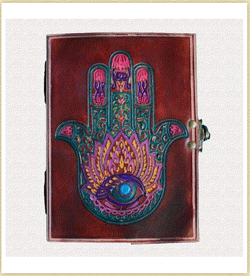 India Arts - Hand Of Fatima Leather Journal