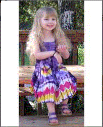 Global Village - Girl's Tie Dye Dress w/Elastic Bodice