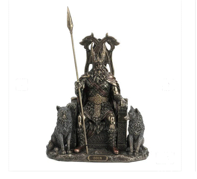 Unicorn Studio - Odin Norse God on Throne Statue