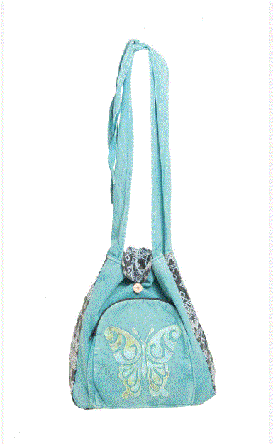 Earth Divas - Cotton Backpack w/Butterfly Print