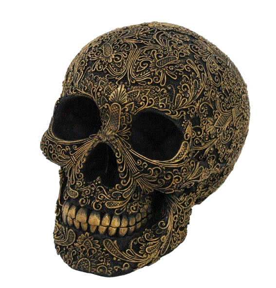 Carved Skull Statue 13605