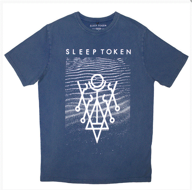 Sleep Token Unisex Stone Wash T-Shirt - Give (Denim Blue)