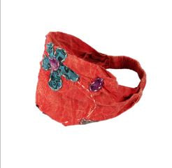 Stonewash Flower Embroidered Headband
