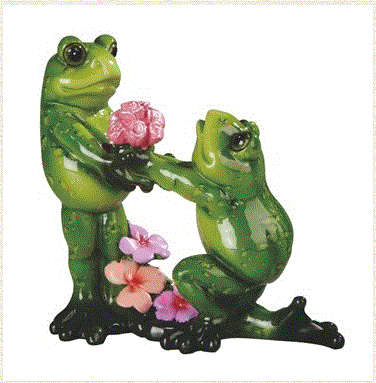 GSC - Frog Couple Giving Flower Statue 61283